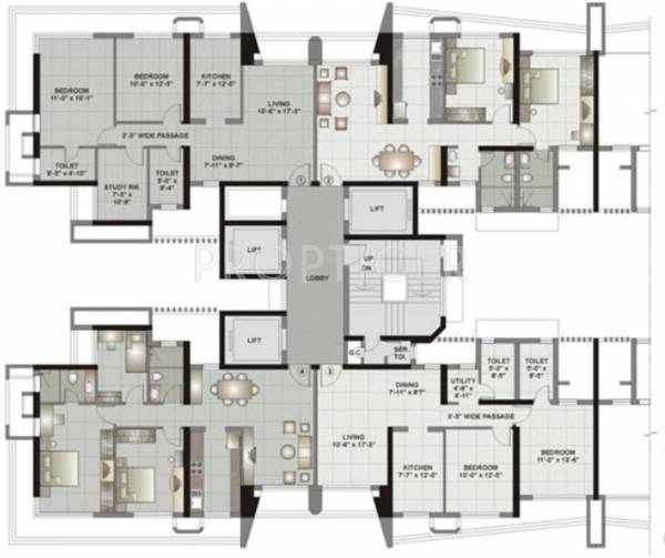  gardens-ii Tower 1 Cluster Plan