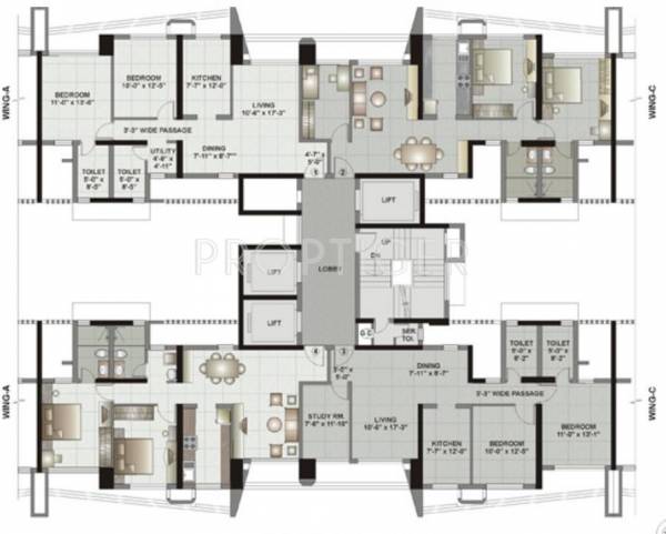  gardens-ii Tower 2 Cluster Plan