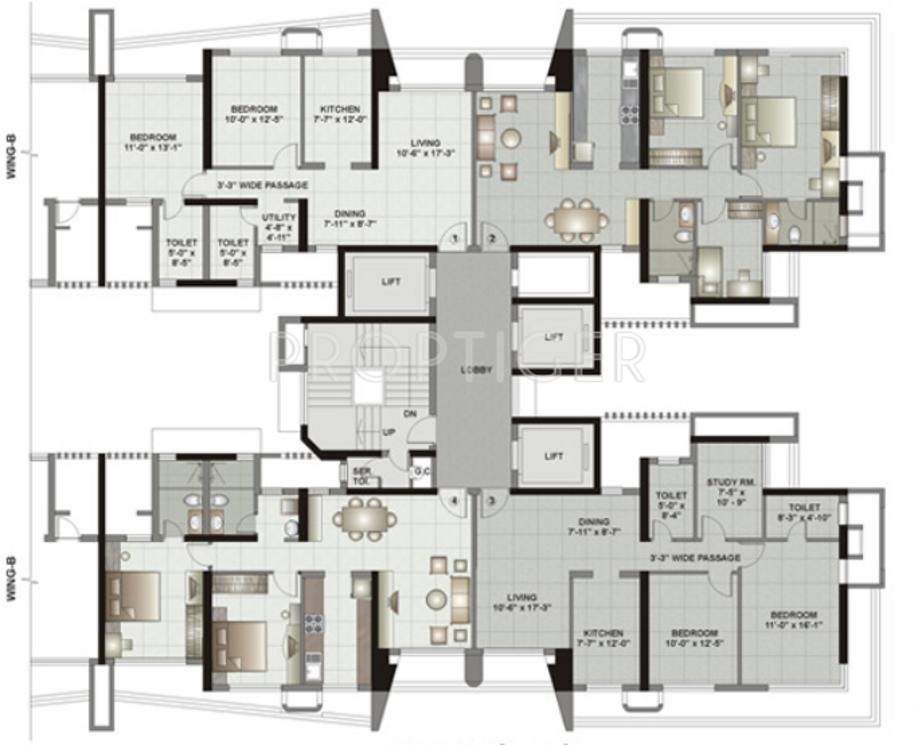  gardens ii Tower 3 Cluster Plan