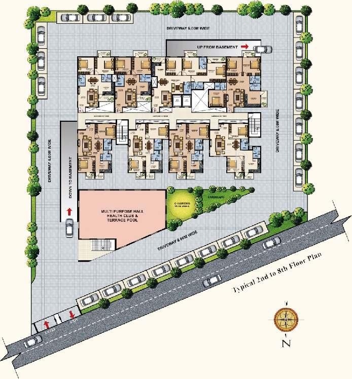 nakshatra Single Tower Cluster Plan