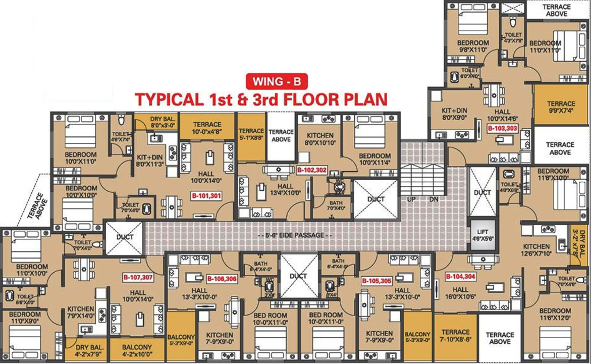  glorious Wing B Cluster Plan