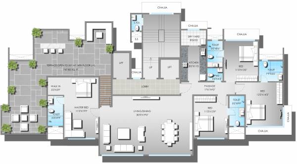 Images for Cluster Plan of S Raheja Sapphire