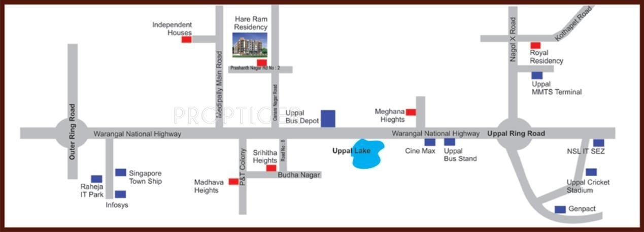 A V Constructions Hare Ram Residency Location Plan
