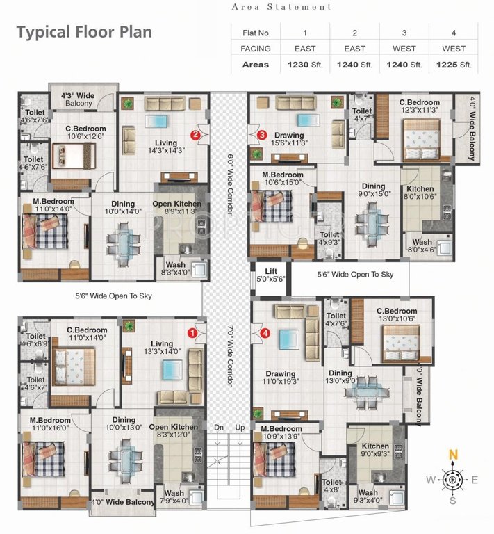 Images for Cluster Plan of Concrete Apple Lilly