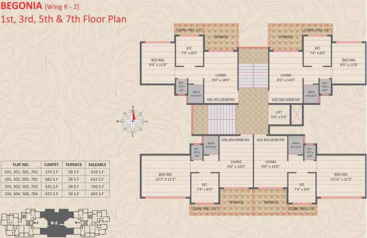  gardens Images for Cluster Plan of Panvelkar Gardens