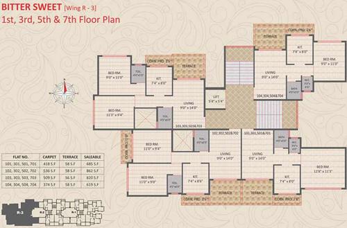  gardens Images for Cluster Plan of Panvelkar Gardens