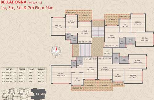  gardens Images for Cluster Plan of Panvelkar Gardens