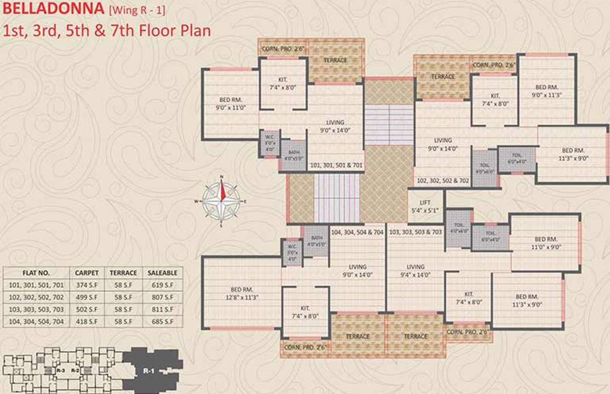  gardens Images for Cluster Plan of Panvelkar Gardens
