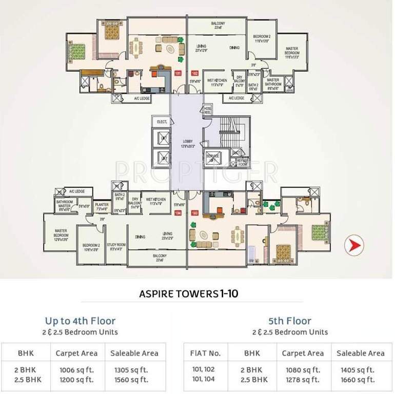  aspire towers Images for Cluster Plan of Amanora Group Aspire Towers