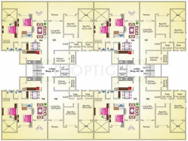  acacia Building-2 Cluster Plan