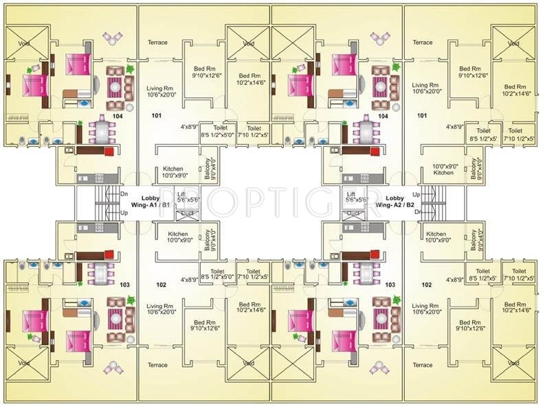  acacia Building 2 Cluster Plan
