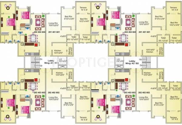  acacia Building-2 Cluster Plan
