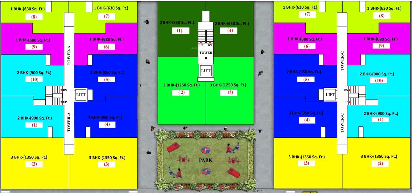 noble homes Images for Cluster Plan of Arsh Noble Homes