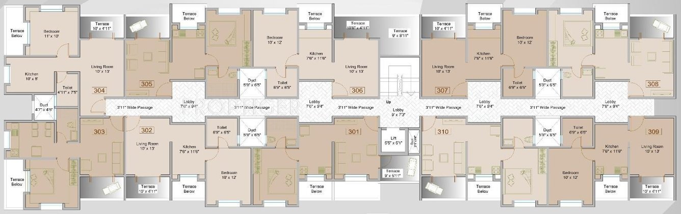 solitaire Single Tower Cluster Plan