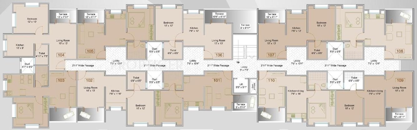 solitaire Single Tower Cluster Plan