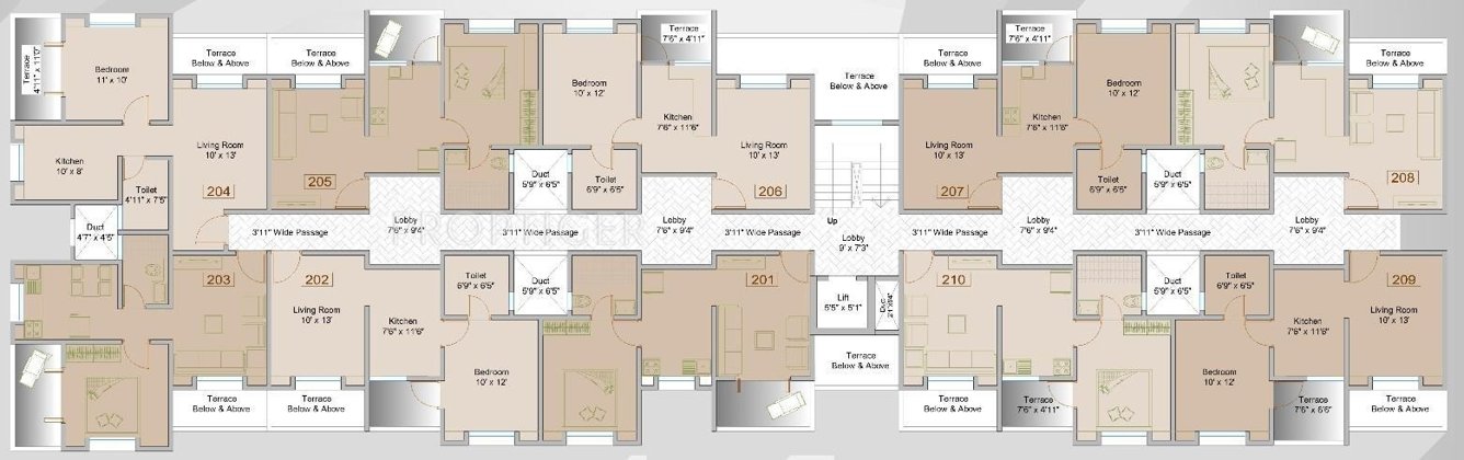 solitaire Single Tower Cluster Plan