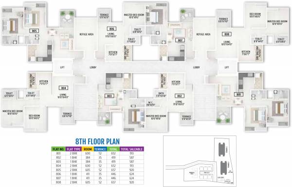 Images for Cluster Plan of Prasad Pyramid County Bhukum Appartment