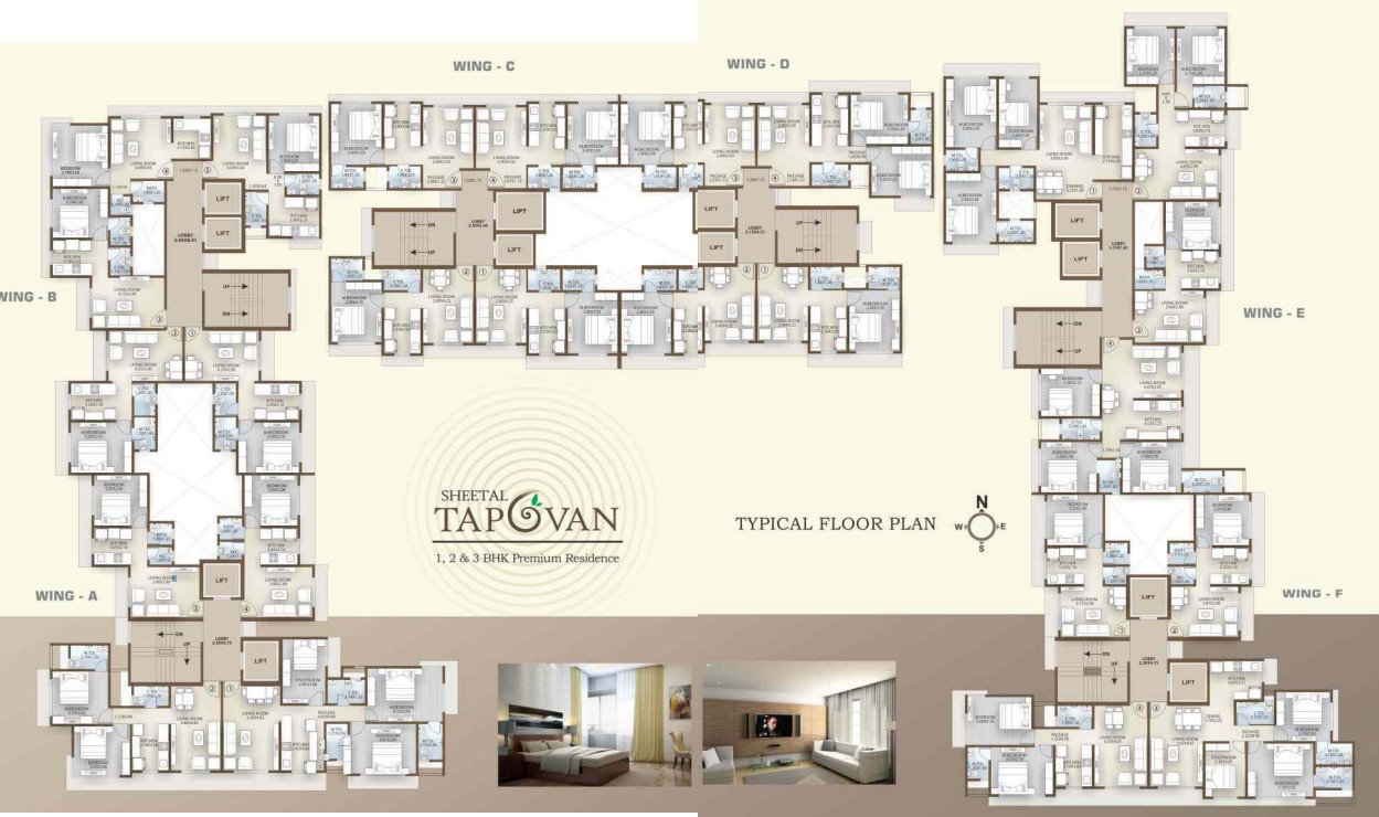  sheetal tapovan Sheetal Tapovan 1 TO 6 Cluster Plan for Typical Floor