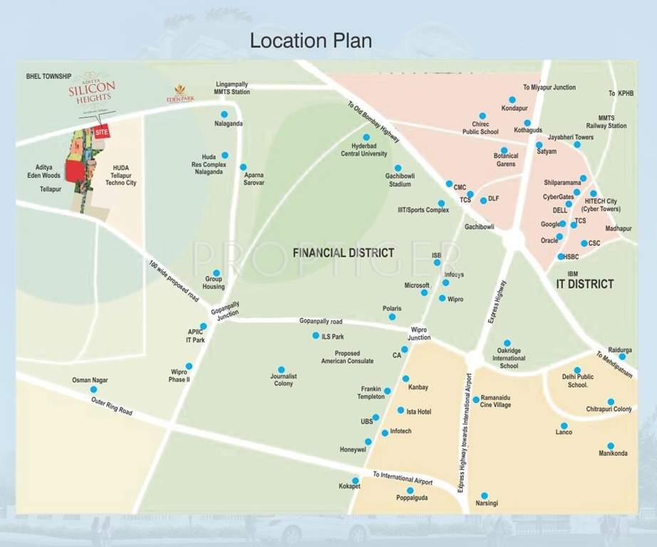  silicon heights Images for Location Plan of Aditya Silicon Heights