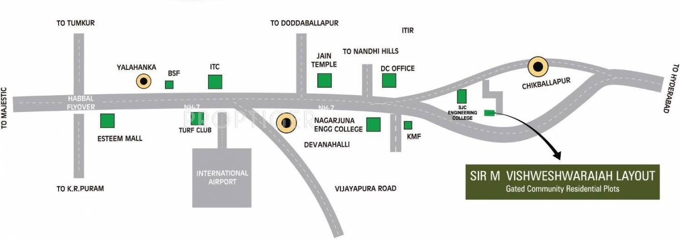 Images for Location Plan of Reputed Builder SIR M Vishweshwaraiah Layout