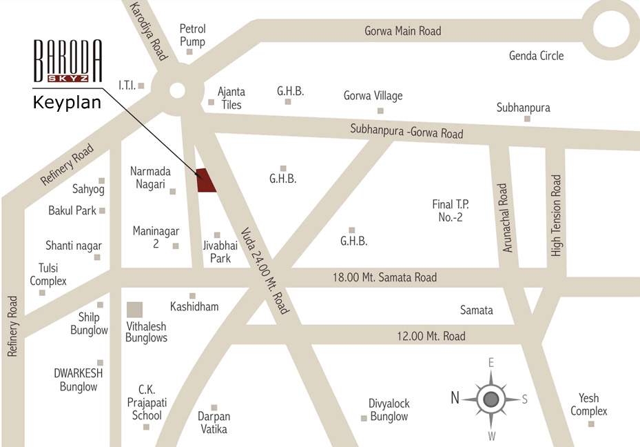Images for Location Plan of RED Baroda Skyz