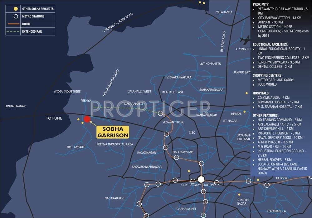  garrison Images for Location Plan of Sobha Garrison