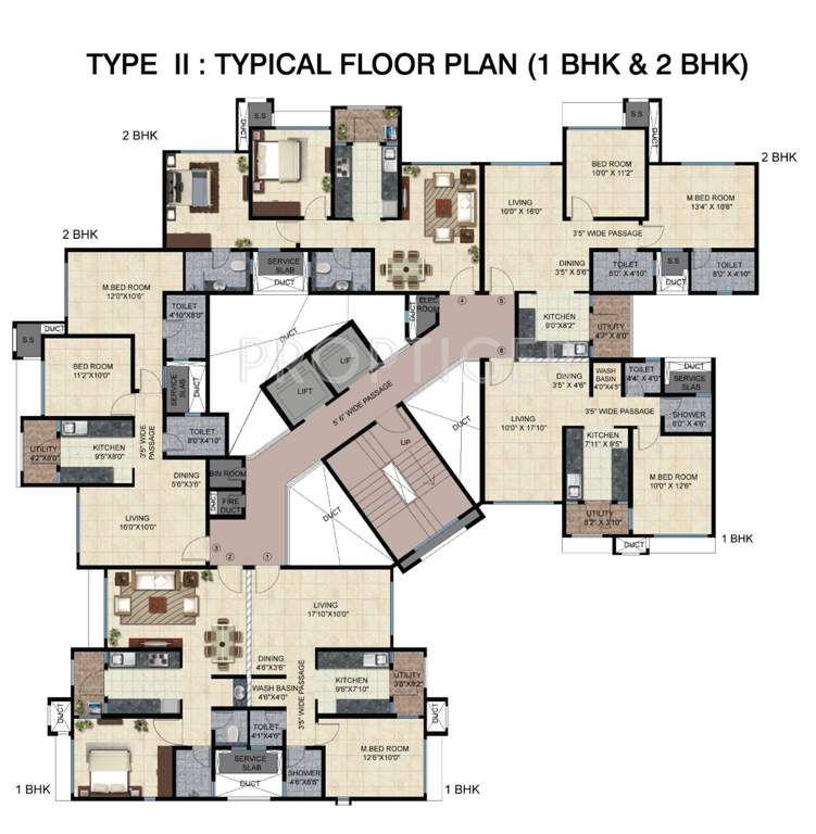 Images for Cluster Plan of Mahindra Bloomdale Apartment