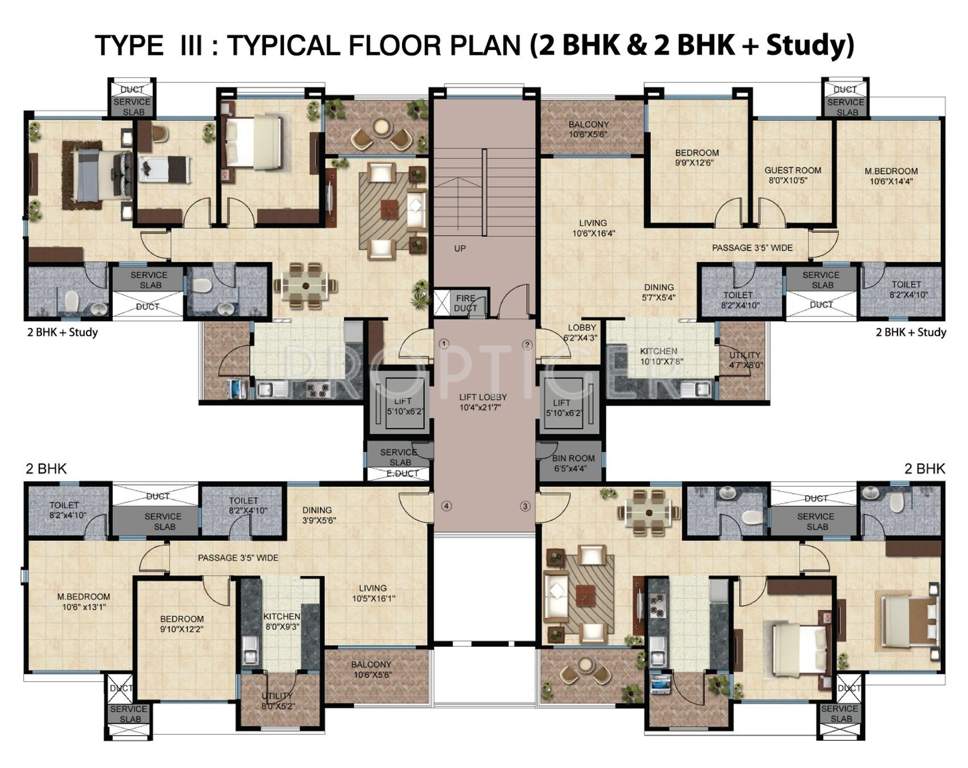 Images for Cluster Plan of Mahindra Bloomdale Apartment