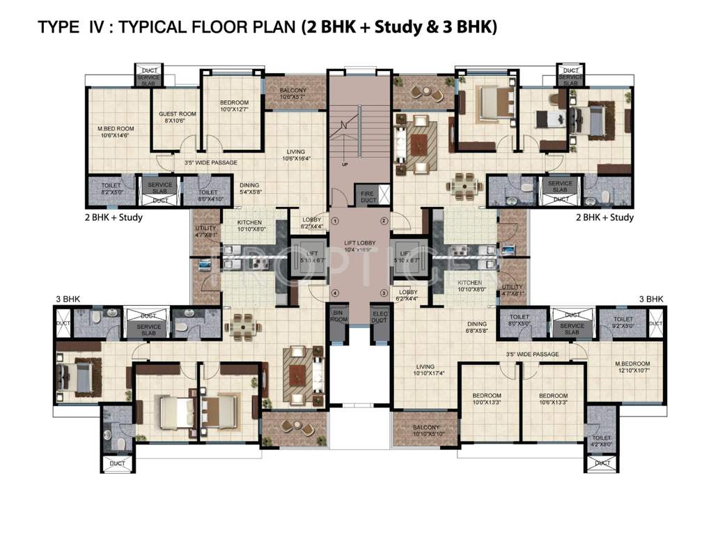 Images for Cluster Plan of Mahindra Bloomdale Apartment