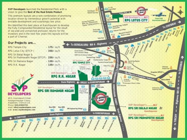 SVP Developers RPG Sri Ramanar Nagar Location Plan