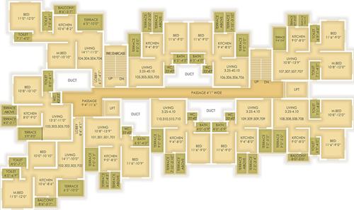  homes Images for Cluster Plan of Paradise Homes