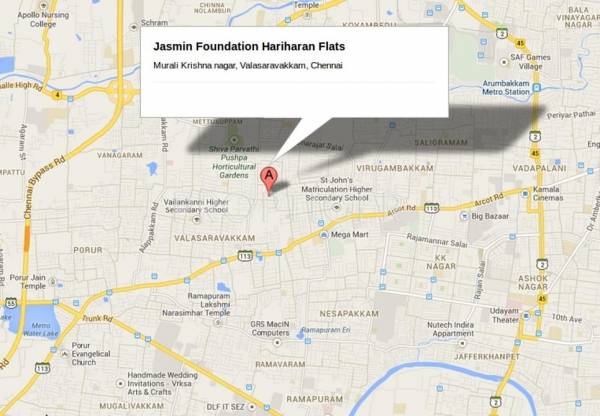 Jasmine Foundation Hariharan Flats Location Plan