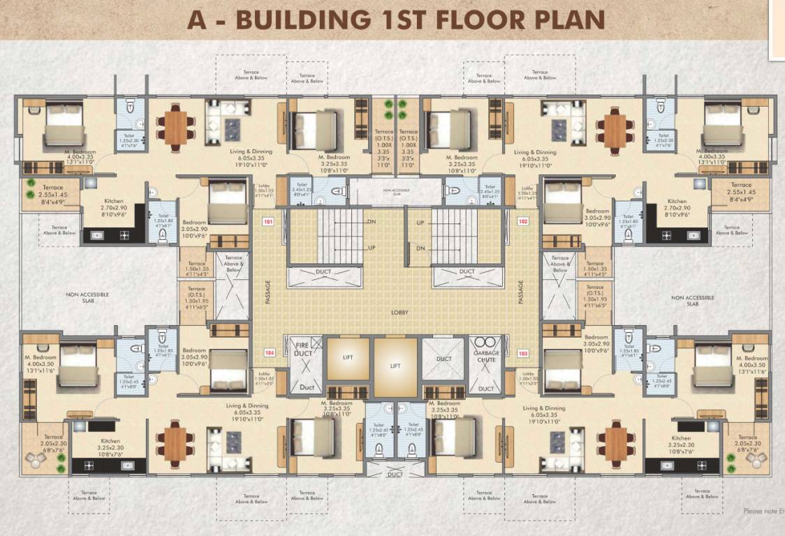 bhalchandra vihar Building A Cluster Plan For 1st Floor