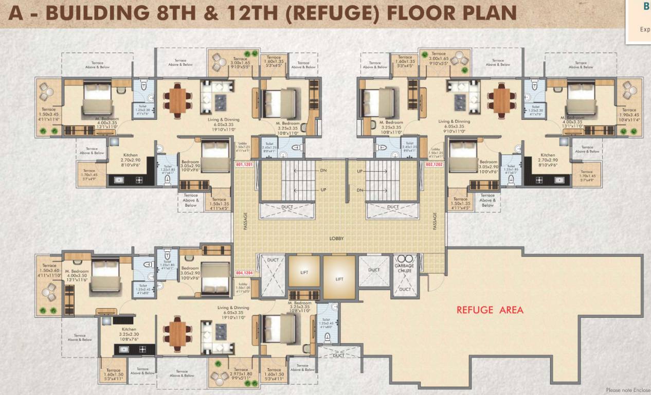bhalchandra vihar Building A Cluster Plan For 8th & 12th Floor