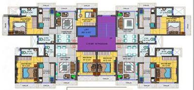 Images for Cluster Plan of Raj Realty Rameshwaram Apartment