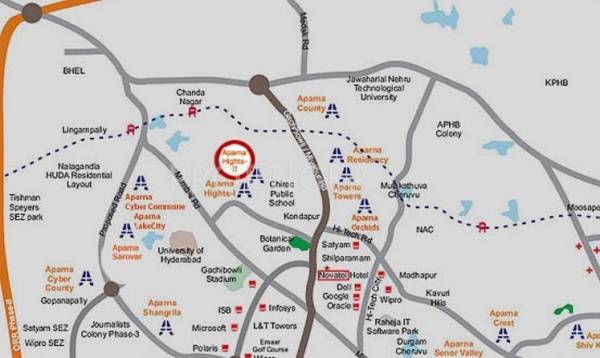 Images for Location Plan of Aparna Constructions Hights II Images for Location Plan of Aparna Constructions Hights II