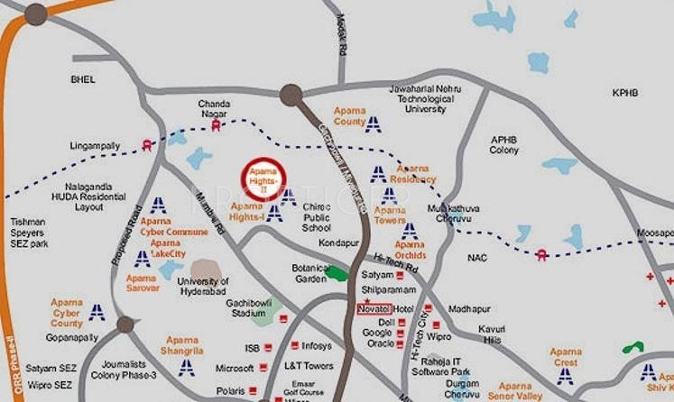 Images for Location Plan of Aparna Constructions Hights II