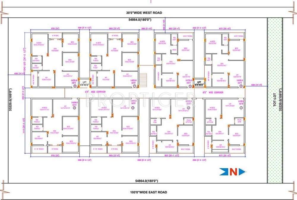  arca residency Single Tower Cluster Plan