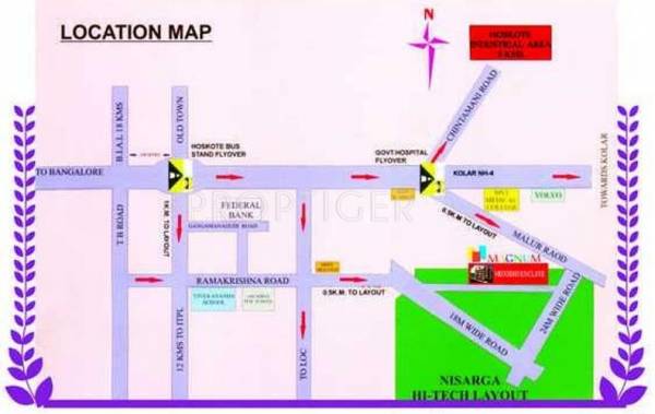 Magnum Developers Srinidhi Location Plan
