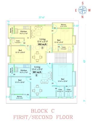 Images for Cluster Plan of RKN Seeralam Flats
