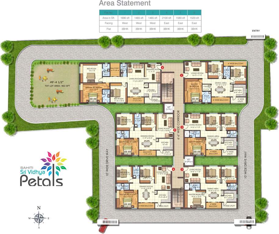 sri vidhya petals Images for Cluster Plan of Sahiti Sri Vidhya Petals