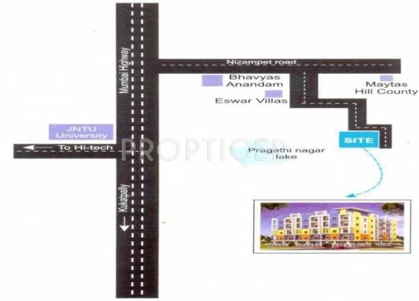 Maruti Construction Company Sai Vardhini Residency Location Plan