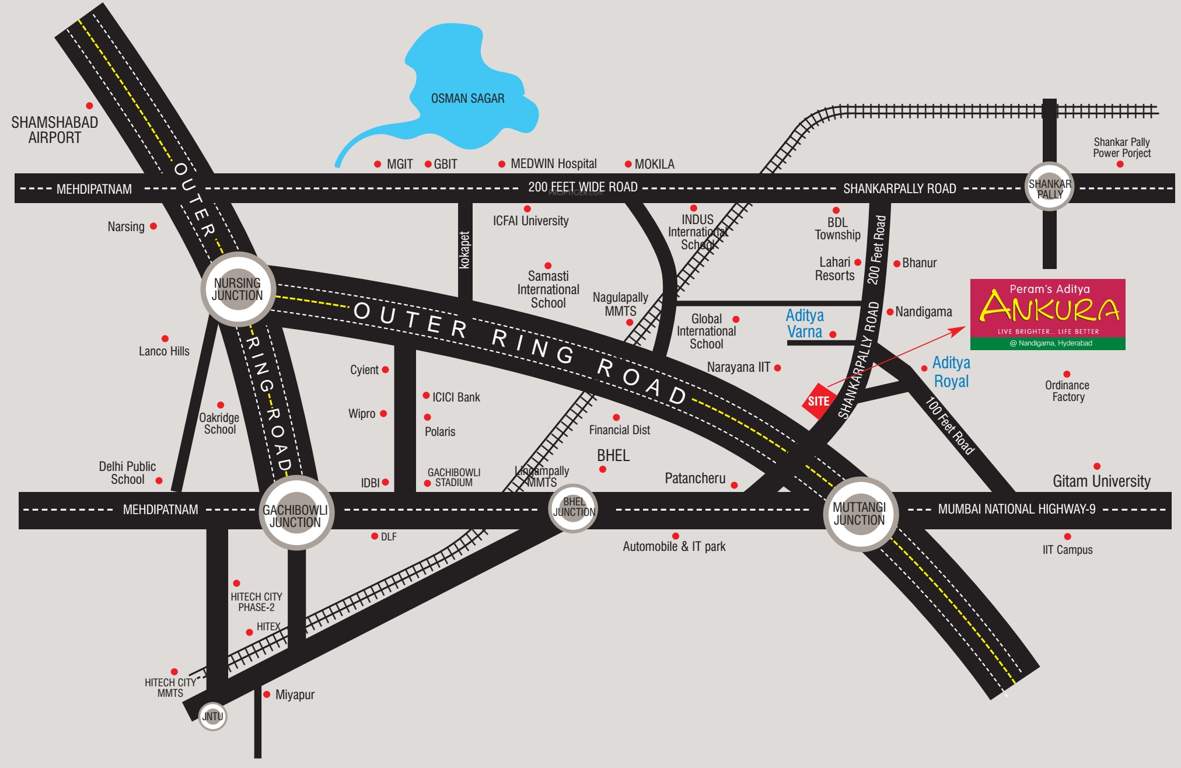  aditya ankura Images for Location Plan of Peram Aditya Ankura