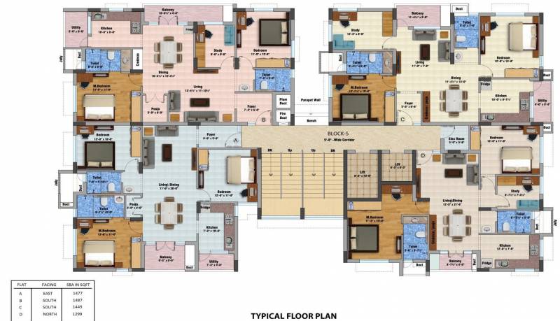  estate-apartments Images for Cluster Plan of Mayflower Estate Apartments