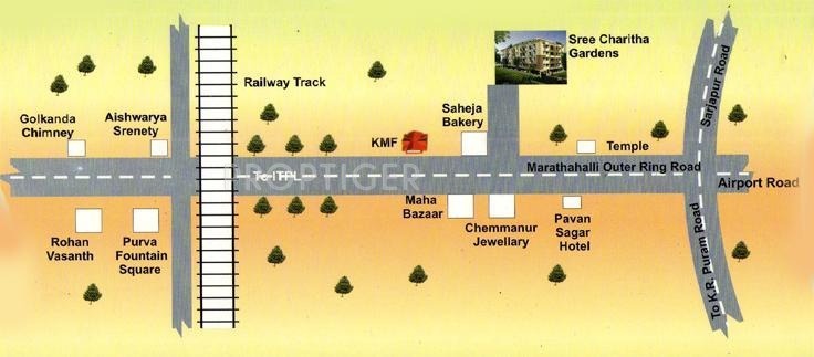 Sri Charitha Developers Gardens Location Plan