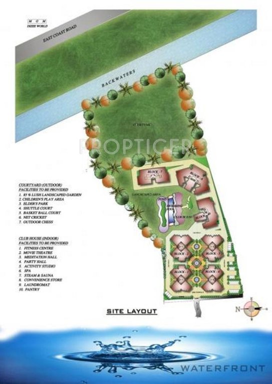  waterfront Images for Layout Plan of Ramaniyam Waterfront