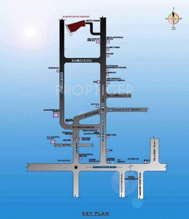  waterfront Images for Location Plan of Ramaniyam Waterfront