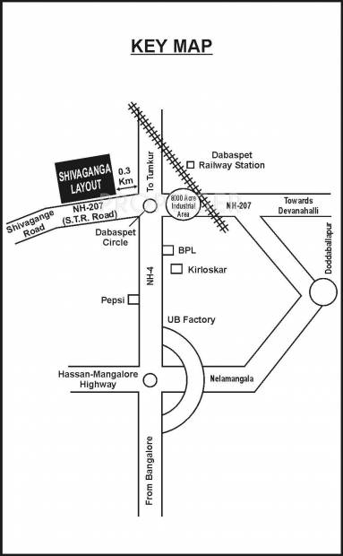 Unnathi Developers Shivaganga Garden Location Plan