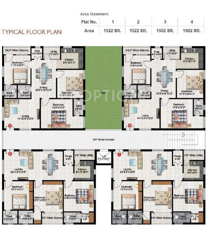 Images for Cluster Plan of North East Constructions Sneha Arcade