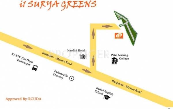 i1 Properties Surya Greens Location Plan
